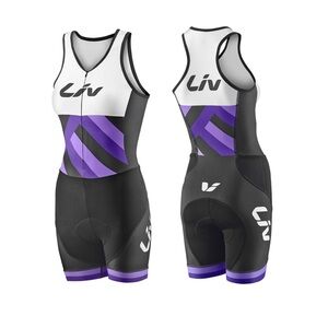 Liv Black and Purple Race day Tri Suit